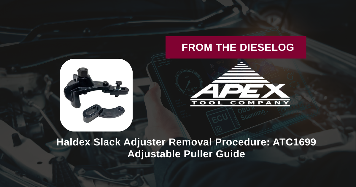 Haldex Slack Adjuster Removal Procedure: ATC1699 Adjustable Puller Guide